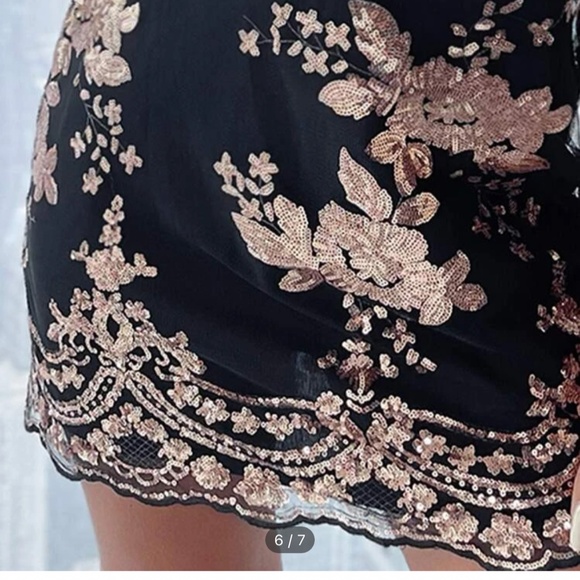 NWT Dressy Black Dress with sequins - Picture 6 of 6